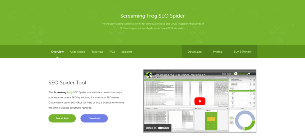 screaming frog SEO spider